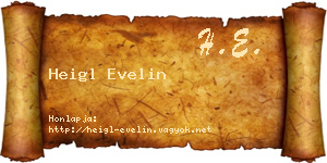 Heigl Evelin névjegykártya